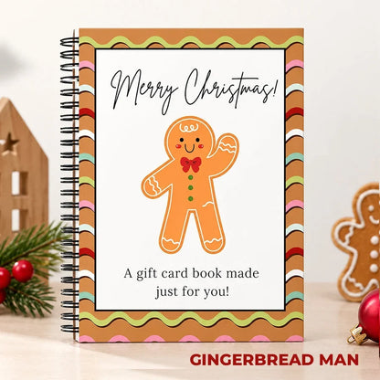 🔥 Christmas Gift Card Book – 12 Gift Card Pages & Personal Message Holder