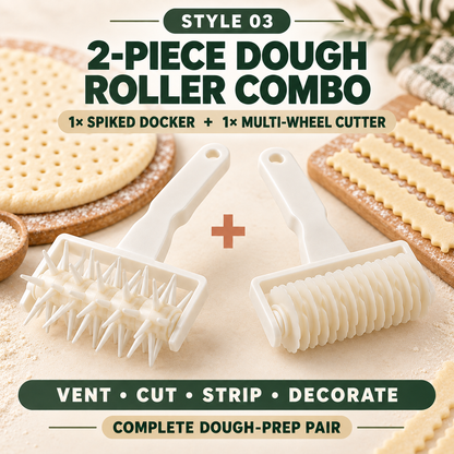 🍕Large Dough Docker & Multi-Wheel Cutter – Faster Pizza & Pastry Prep🍜