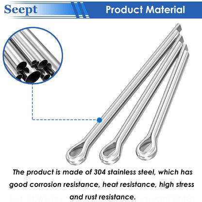 110/175/350PCS Cotter Pin Assortment Kit – Split Pins for Repairs