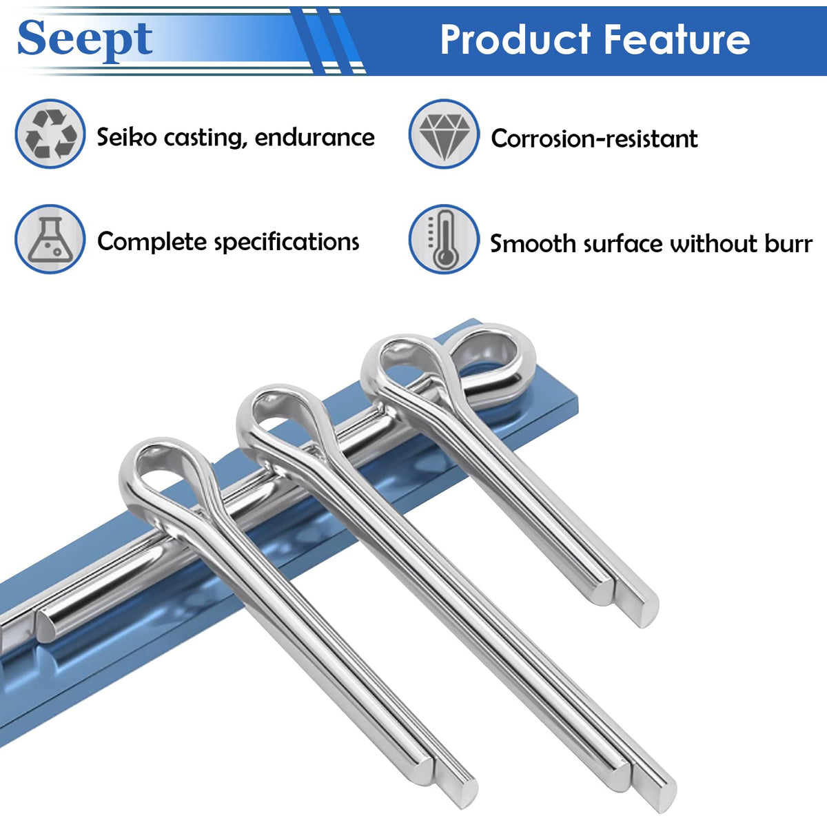110/175/350PCS Cotter Pin Assortment Kit – Split Pins for Repairs