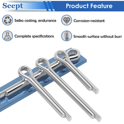110/175/350PCS Cotter Pin Assortment Kit – Split Pins for Repairs