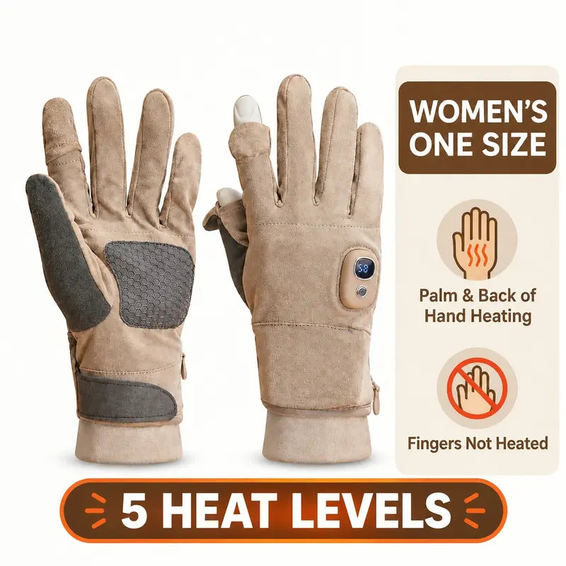 🔥 Rechargeable Heated Gloves — 3000mAh Battery, 3 Heat Levels & Touchscreen Control