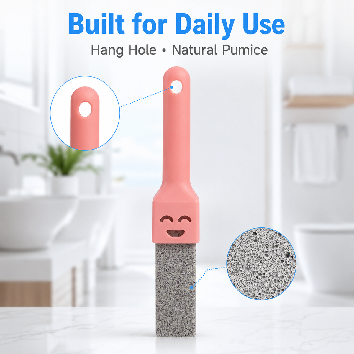 🚽 Long-Handle Pumice Cleaning Wand – Target Tough Hard Water Rings