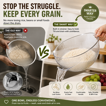 🥗 Multi-Purpose Kitchen Colander Bowl – Food Strainer Basket for Washing, Draining & Serving Fruits, Vegetables & Pasta