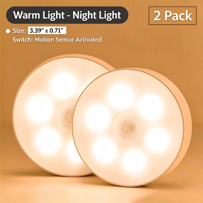 💡Indoor Motion Sensor Night Light 2Pcs