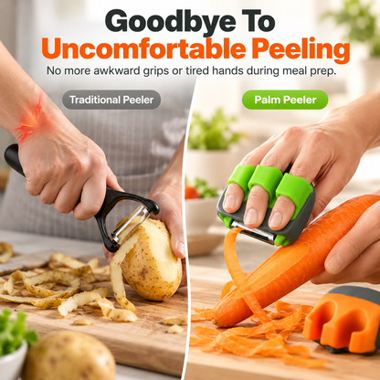 🥕2Pcs Palm Vegetable Peeler – Finger Grip Kitchen Tool for Faster & Easier Food Prep