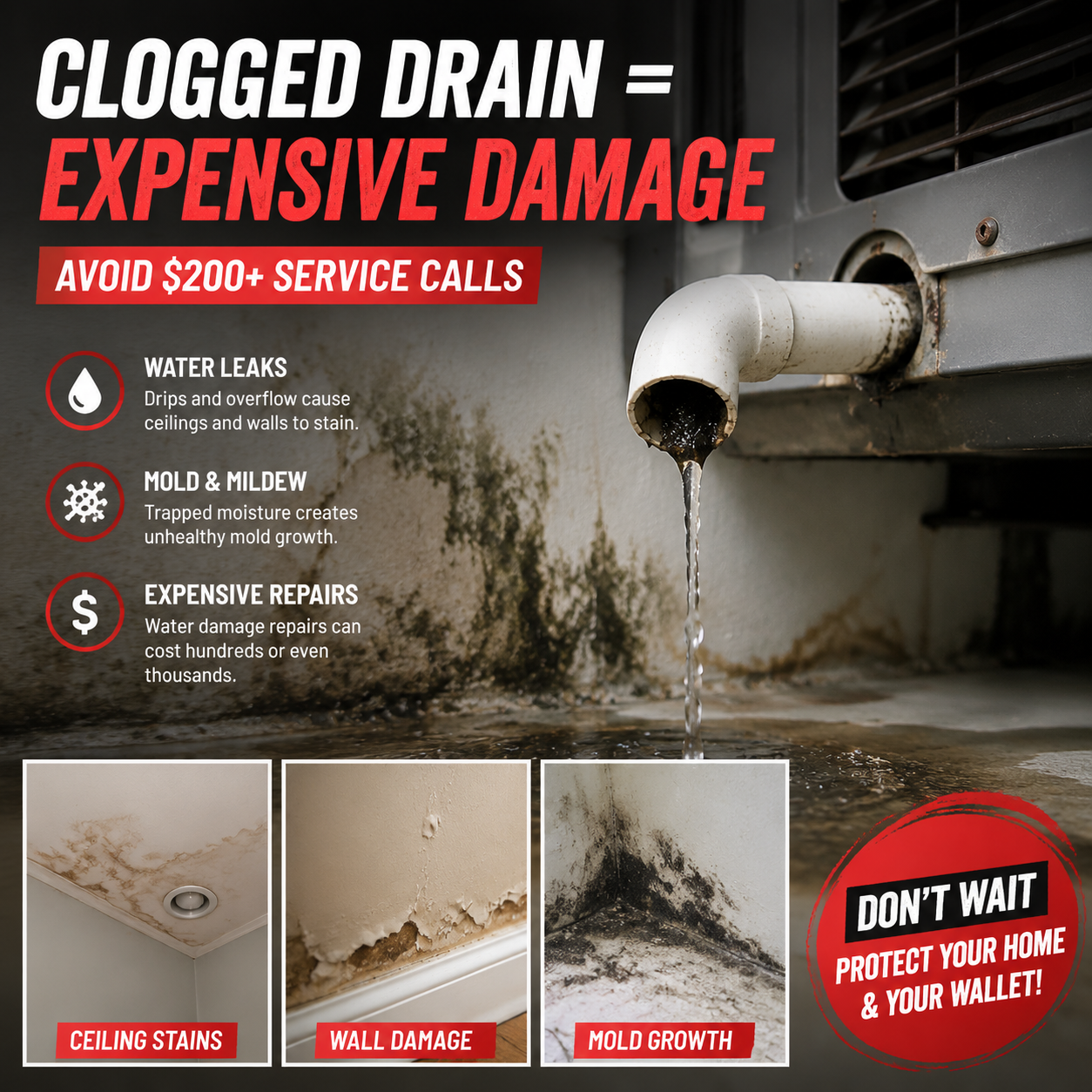 💨Clear Your AC Drain in Minutes — No Plumber Needed.