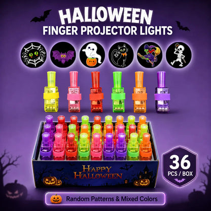 👻 🎃 Halloween Finger Projector Rings – LED Party Favors for Kids