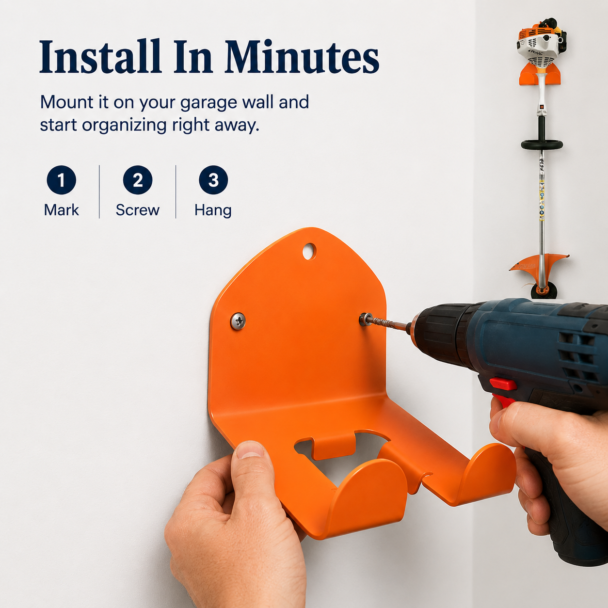 🛠️Garage Tool Organizer Hanger - Heavy Duty Steel Wall Mount