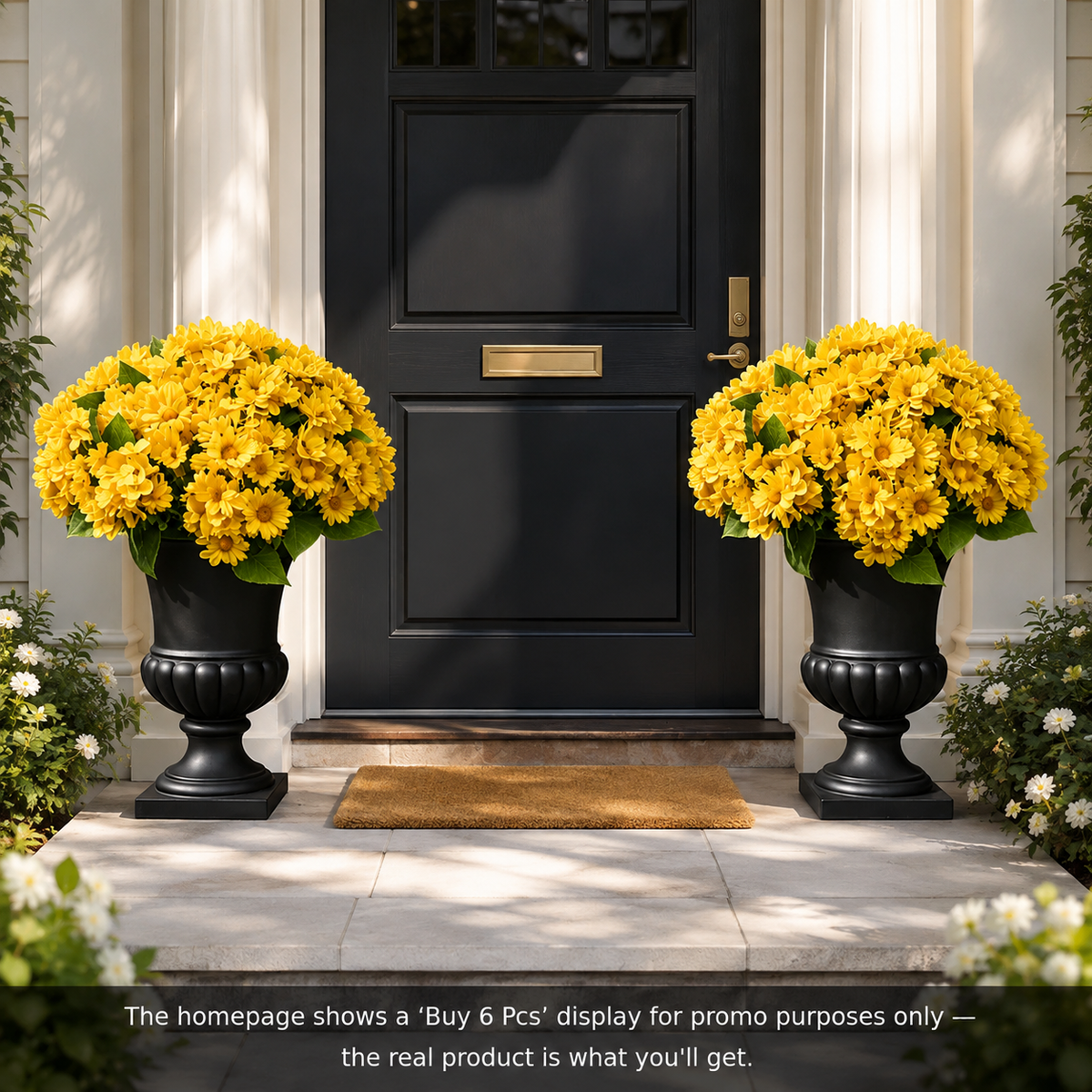 🌼Lifelike Artificial Fall Mums – No-Water Porch & Patio Autumn Flowers