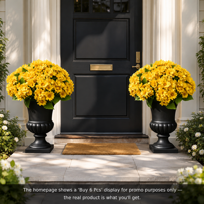 🌼Lifelike Artificial Fall Mums – No-Water Porch & Patio Autumn Flowers