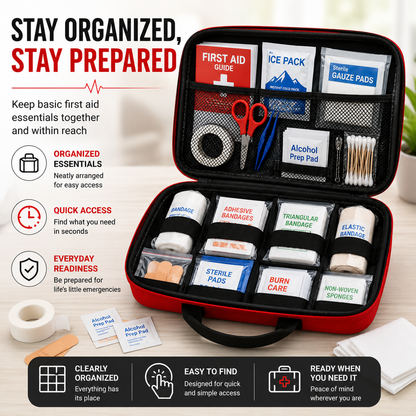 🚑Portable First Aid Kit-Be Prepared-Anytime, Anywhere