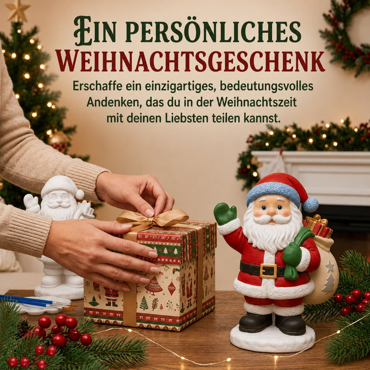 🎨 Anfängerfreundliches DIY-Weihnachtsfiguren-Malset | Gestalte deine eigene festliche Weihnachtsdekoration 🎄💕
