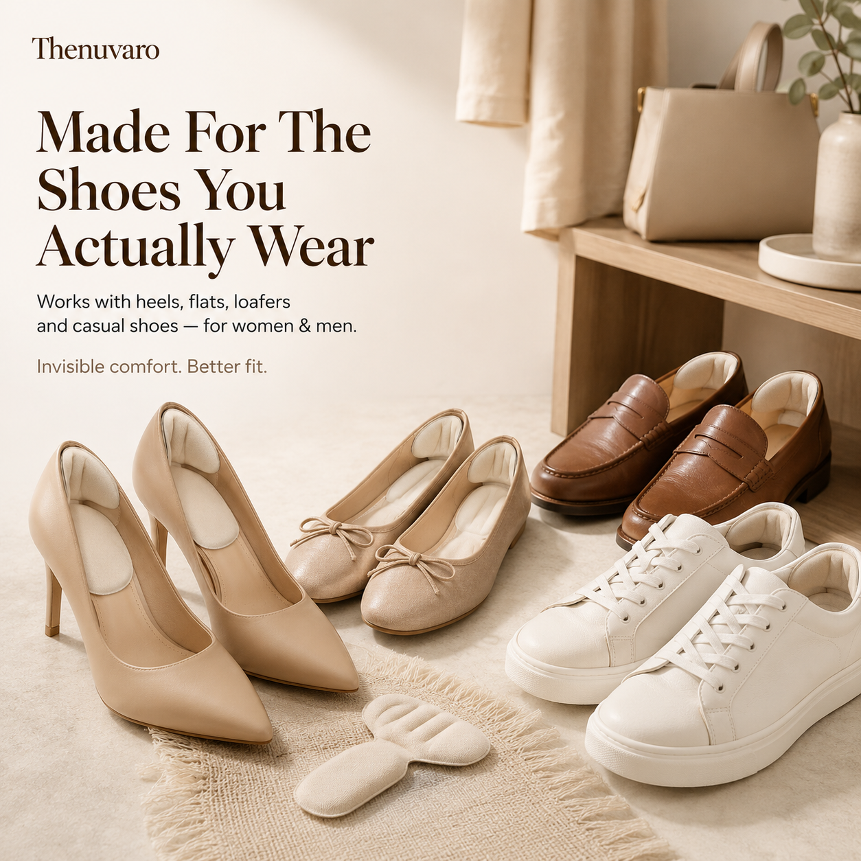 🔥 5-Pair Pack | Comfort Heel Fit Pads – Anti-Slip Cushioned Shoe Inserts for Better Fit & Heel Comfort