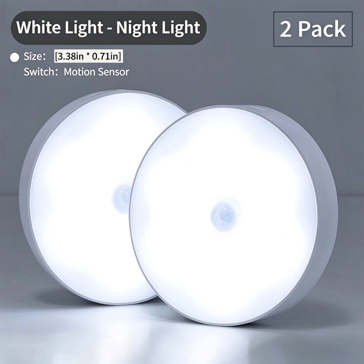 💡Indoor Motion Sensor Night Light 2Pcs