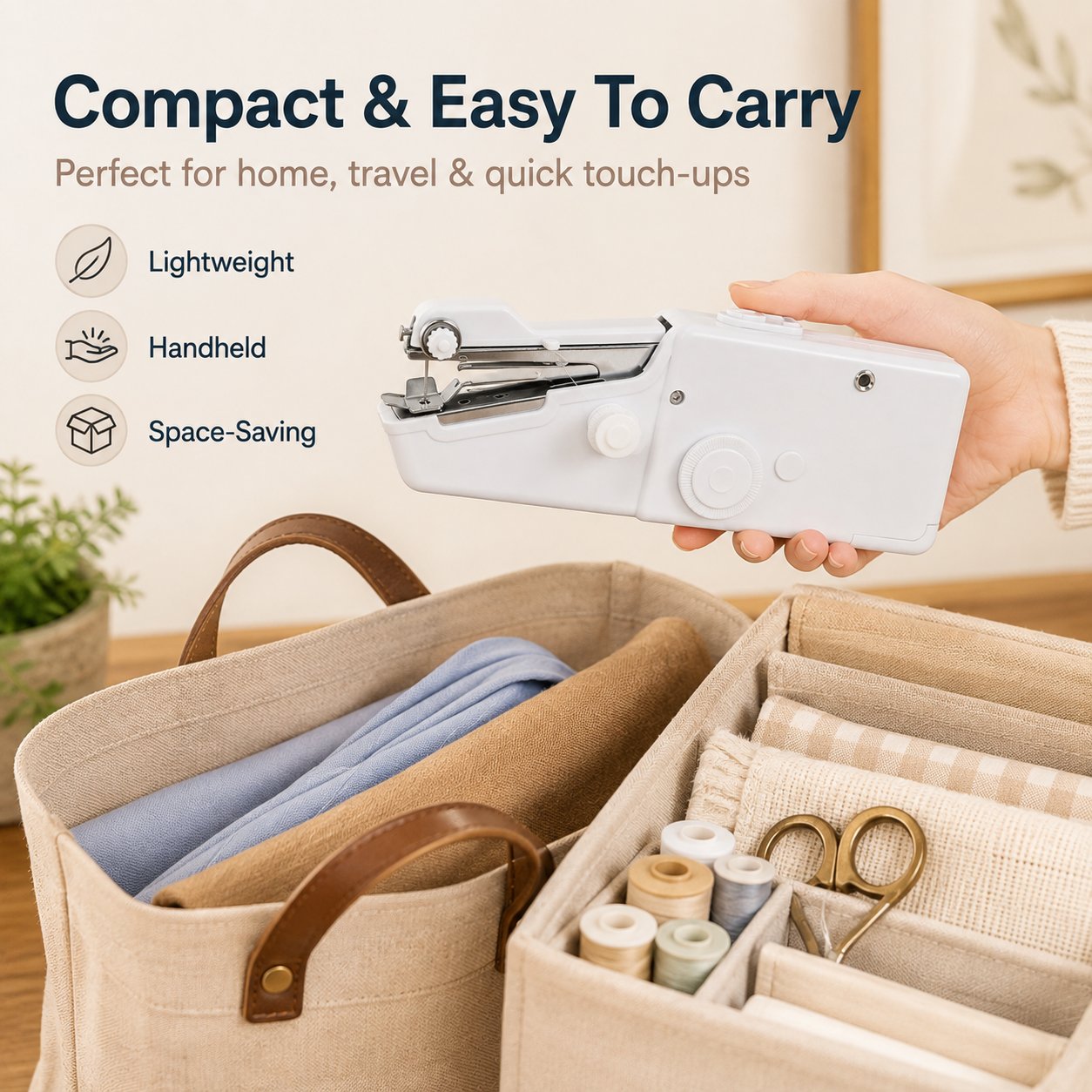 🧵 Portable Handheld Electric Sewing Machine – Quick Fabric Fixes Anywhere