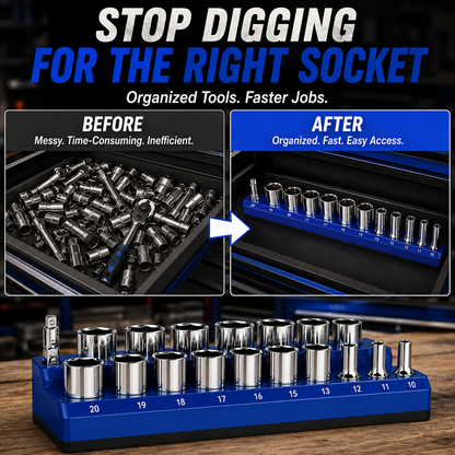 🔧Magnetic Socket Organizer-Find Every Socket Instantly