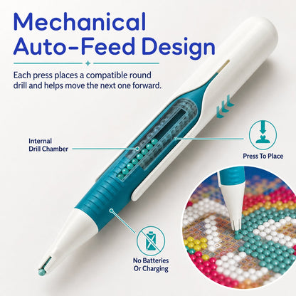 Wax-Free Automatic Round Drill Dispenser Pen