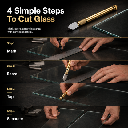 🔧 5 pcs Precision Glass Cutte