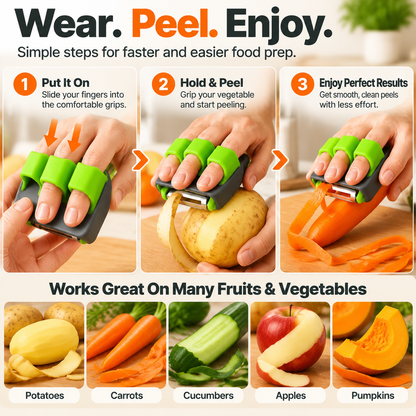 🥕2Pcs Palm Vegetable Peeler – Finger Grip Kitchen Tool for Faster & Easier Food Prep