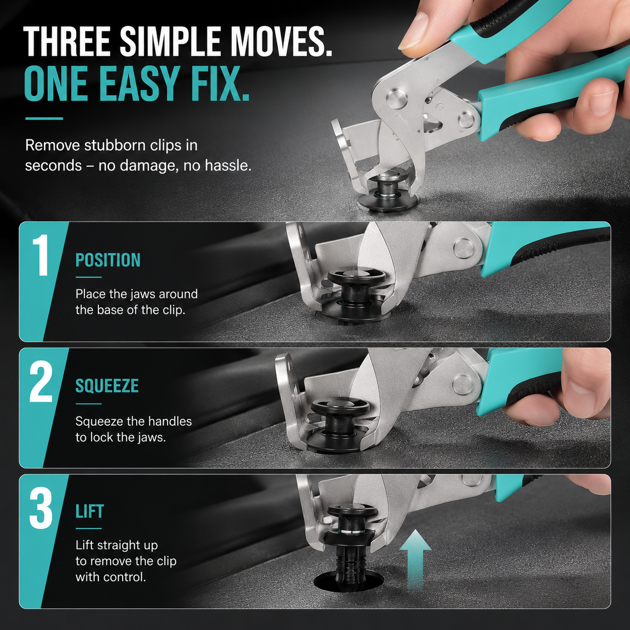 🔧 Auto Fastener Clip Removal Pliers – Quick & Easy Trim Removal Tool