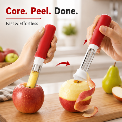 🍎2pack- 2-in-1 Fruit Corer & Peeler | Core & Peel in Seconds