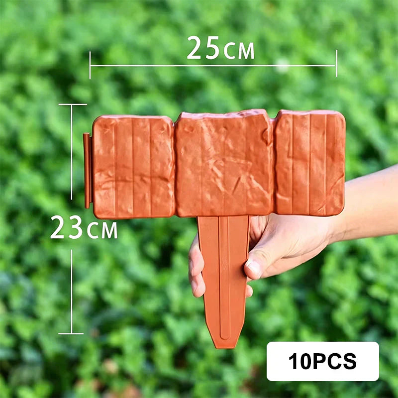 🪻Plastic Garden Retaining Fence – Flexible Stone-Look Lawn Edging🪻