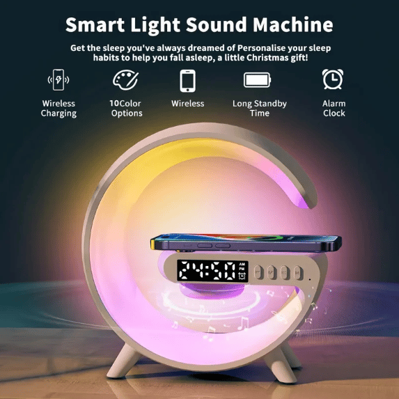 4-in-1 Smart Bedside Station – Light, Charge & Play Music