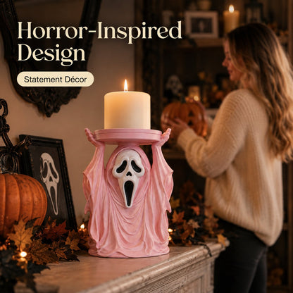 👻 Ghostface Scream Candle Pedestal Holder