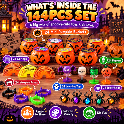 🎃144PCS Halloween Toy and Gift Set for Kids