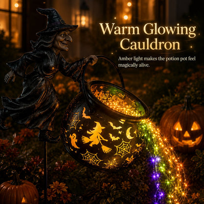 🔥Last Day 49% OFF 🧙‍♀️Halloween Witch Cauldron Garden Light