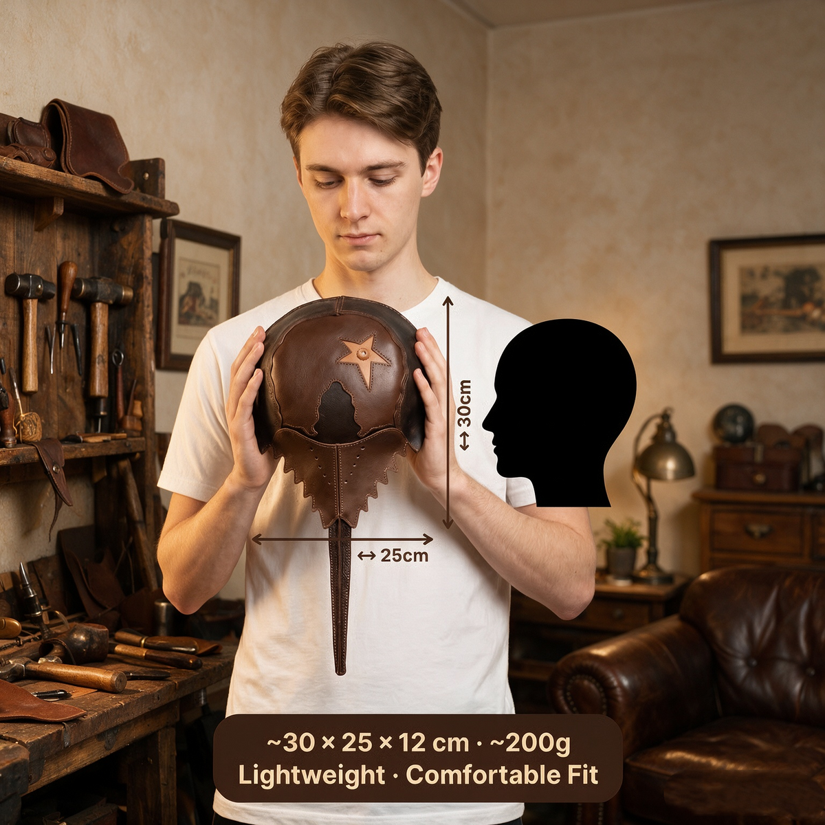 🦀 Crab Dossier Hat – Vintage Horseshoe Crab Costume Headwear