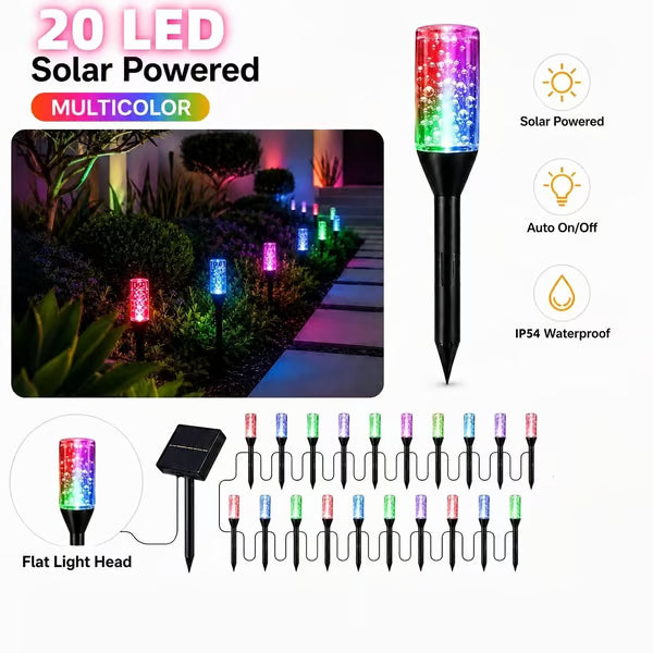 🔥 Limited 50% OFF 🔥 Solar Pathway Lights Outdoor Crystal Bubble