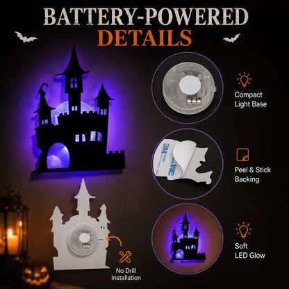 🎃Halloween LED Silhouette Wall Light Stickers