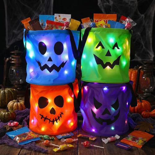 🎃 LED Light-Up Halloween Candy Bags – Make Every Candy Hunt Glow!