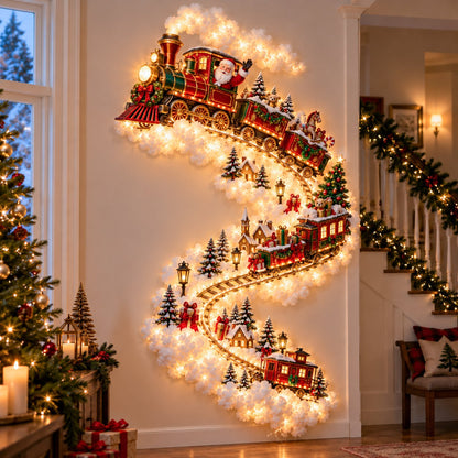 🎄 Christmas Magic Trail Wall Light – 120cm Light-Up Holiday Wall Decor