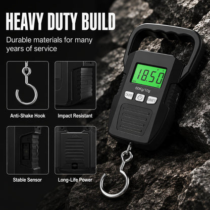 50kg Digital Luggage Scale – Rechargeable Travel Weight Checker ✈️