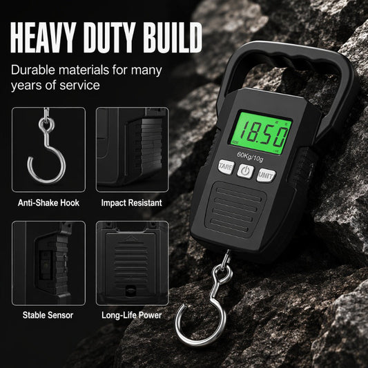 50kg Digital Luggage Scale – Rechargeable Travel Weight Checker ✈️