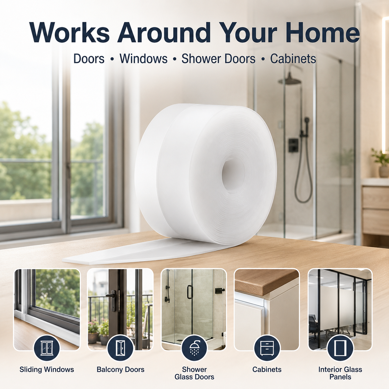 🚪  Weatherproof Door & Window Seal Strip – Stop Drafts, Dust & Water Gaps