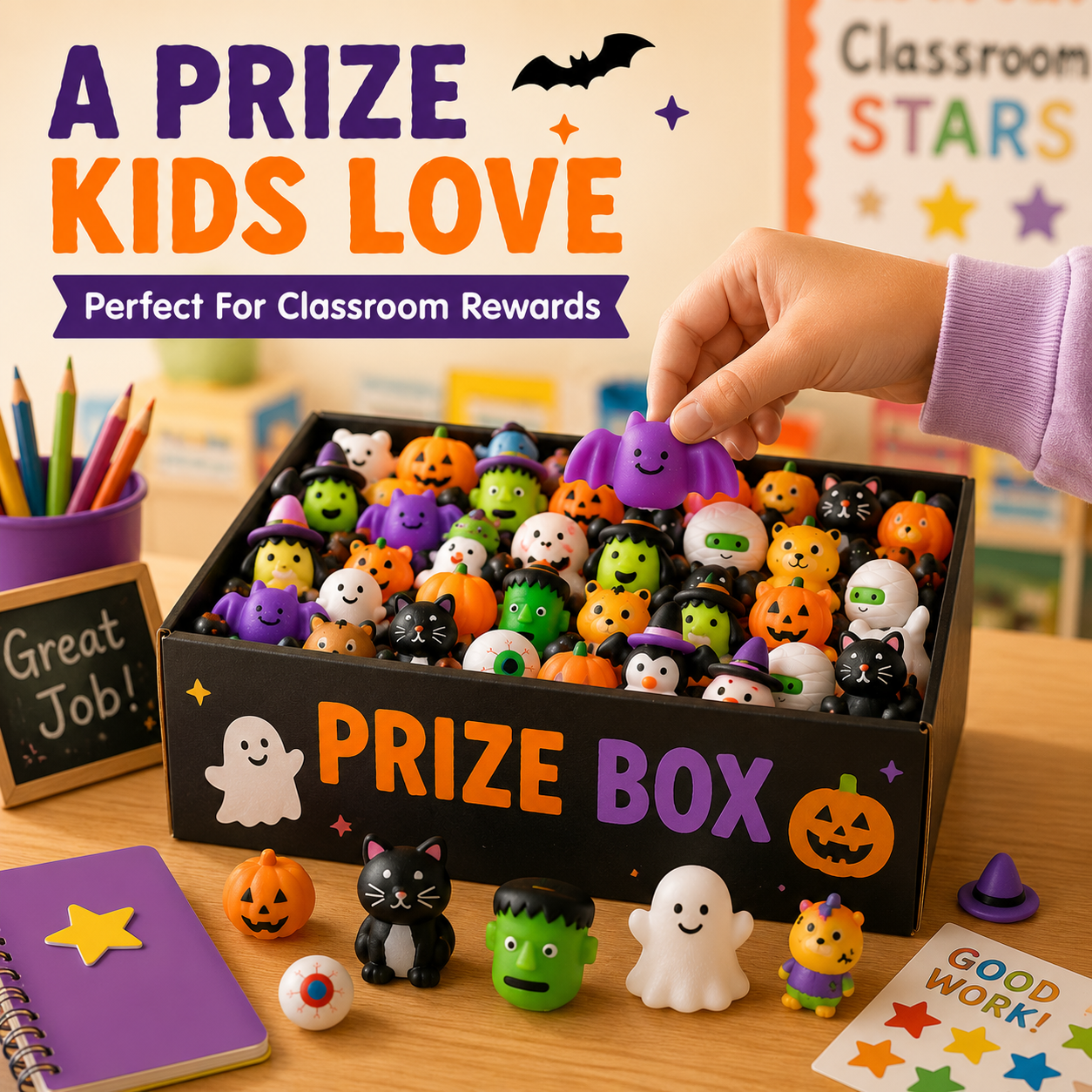 🎃100PCS Halloween Mochi Squishy Toys | Cute Sensory Toys, Halloween Party Favors & Goodie Bag Fillers