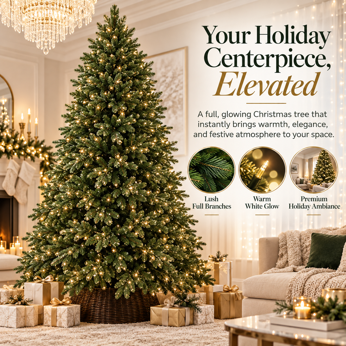 🎄 600 LED Christmas String Lights – Make Every Branch Sparkle ✨