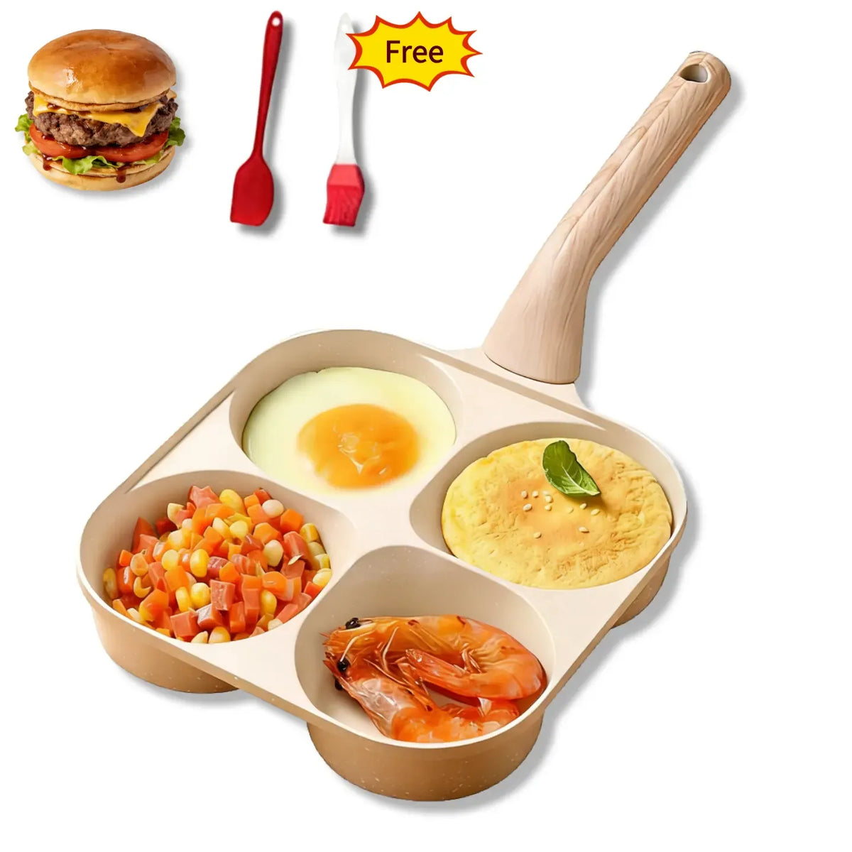 🍳 4-in-1 Shape Breakfast Pan