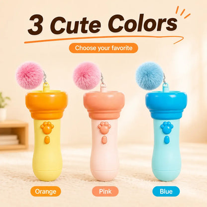 😼🐾 2026 New Interactive Automatic Retractable Cat Teaser with Plush Ball