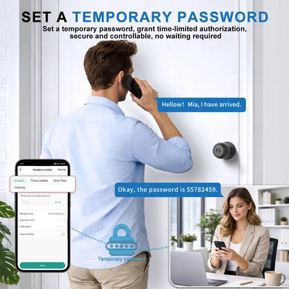 🔐🔑X11 Aluminium 5-in-1 Keyless Door Lock - Fingerprint