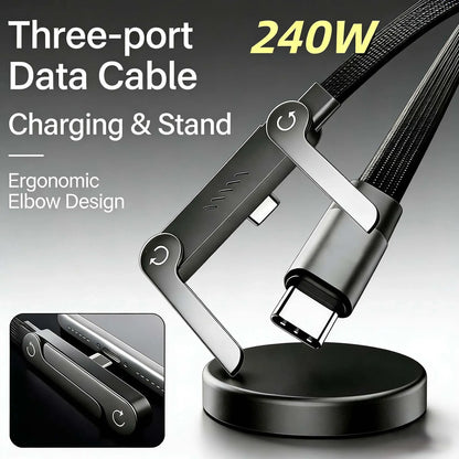 🎉 240W Super Fast Charging 360° Rotating Invisible Stand