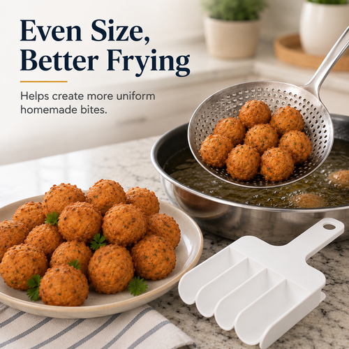 🍽️ 4-Channel Quick Portioning Scoop – Make 4 Perfect Bites at Once