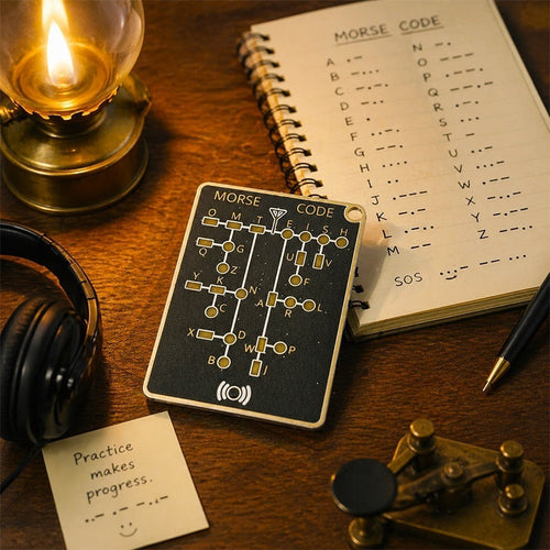Morse Code Trainer Card Pro – Interactive LED Learning Tool