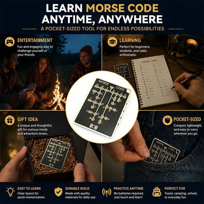 Morse Code Trainer Card Pro – Interactive LED Learning Tool