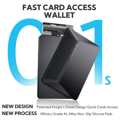 HERO Minimalist Wallet for Men,RFID Blocking Mens Wallets Slim Card Holder with Money Clip Metal Swipe Pop-Up Credit Card Case Smart Travel Wallet