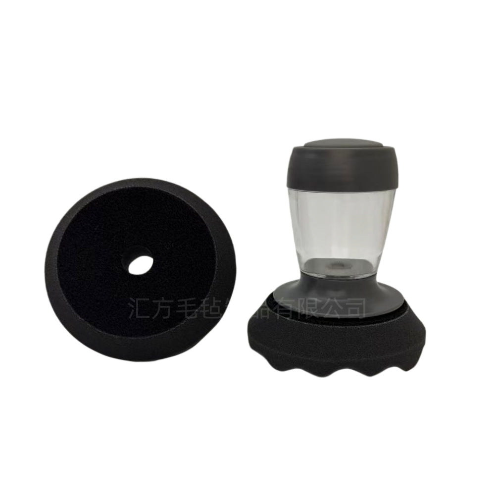 🚗Refillable Tire Shine Applicator with Curved Foam Pad
